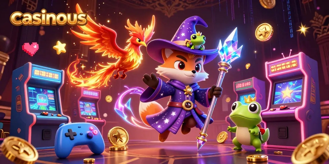 Experience casinous magic while playing blackjack with animated characters and vibrant casino elements.