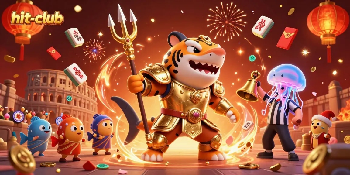 Engage in thrilling gameplay at hit-club with 3D casino elements and vibrant characters.