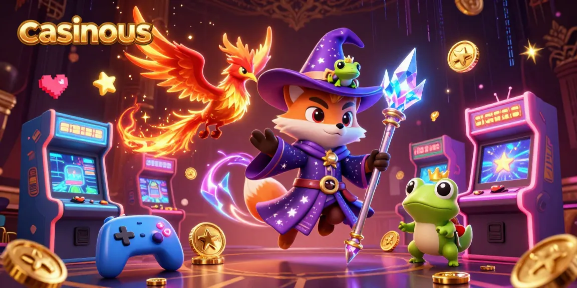 Experience casinous magic while playing blackjack with animated characters and vibrant casino elements.