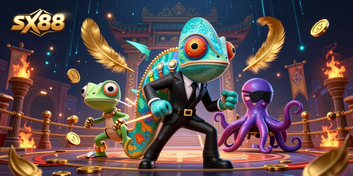 SX88 offers thrilling betting experiences with vibrant casino elements and engaging characters.