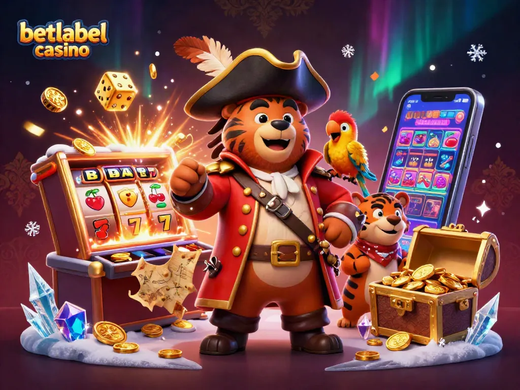 Experience the thrill of betlabel casino with a vibrant 3D illustration of characters in an exciting gaming scene.