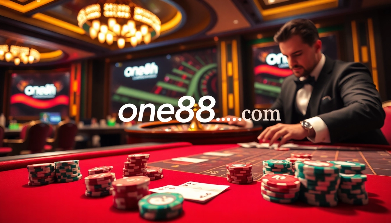 Experience thrilling online gambling at one88h.com with exciting card games and roulette.