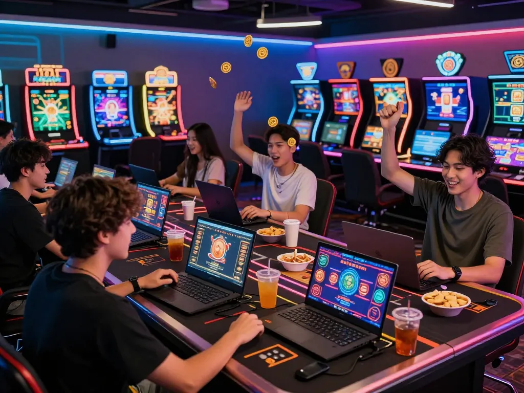 Playing online games with friends while tải go88 in a dynamic virtual casino atmosphere