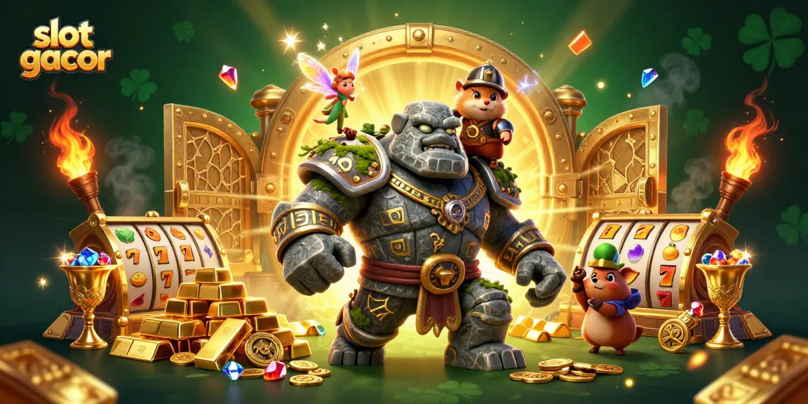 Menggunakan slot gacor, golem antik, peri bersinar, dan hamster ksatria mencari keberuntungan di dunia kasino.