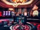 Players enjoying a luxurious casino experience at https://555win5.co.com with vibrant slot machines and poker tables.