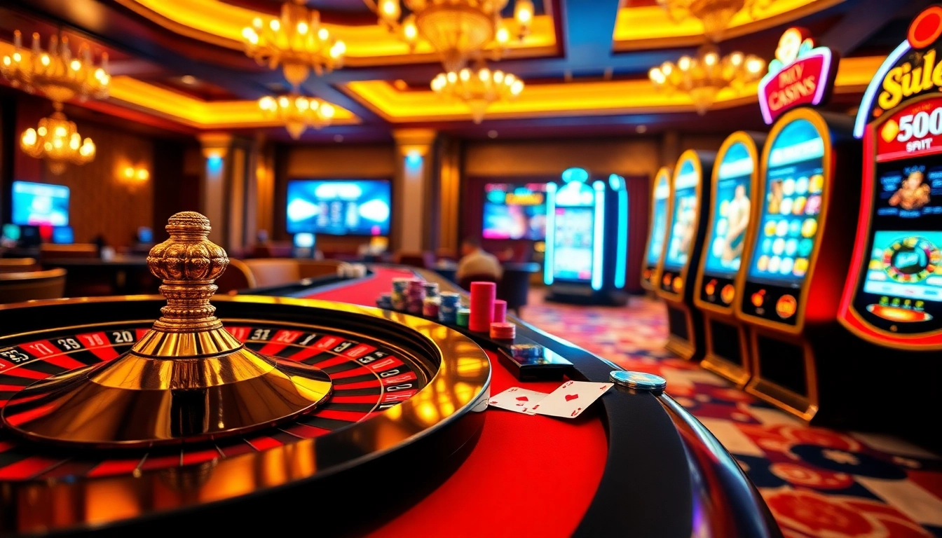 Experience the excitement of casino play at five88m.net with vibrant roulette and poker elements.