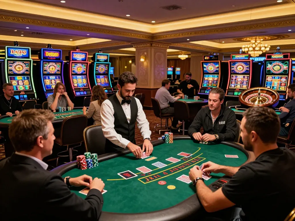 Players engaged in an exhilarating blackjack game at DA88 casino, showcasing strategic gameplay and vibrant casino atmosphere.