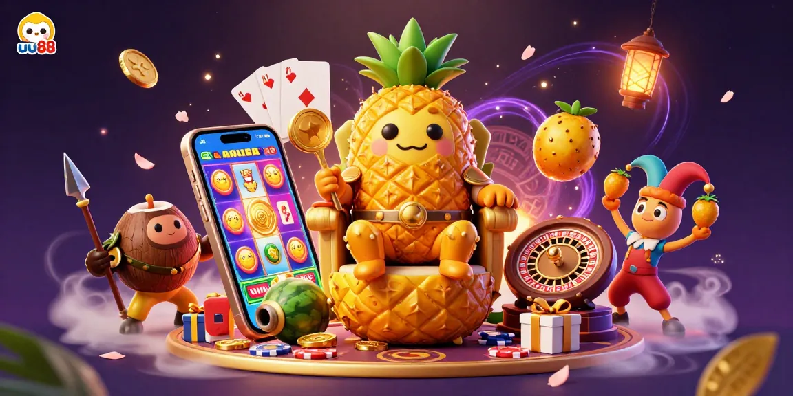 Engage with uu88's vibrant beach casino featuring fun characters and thrilling game elements.