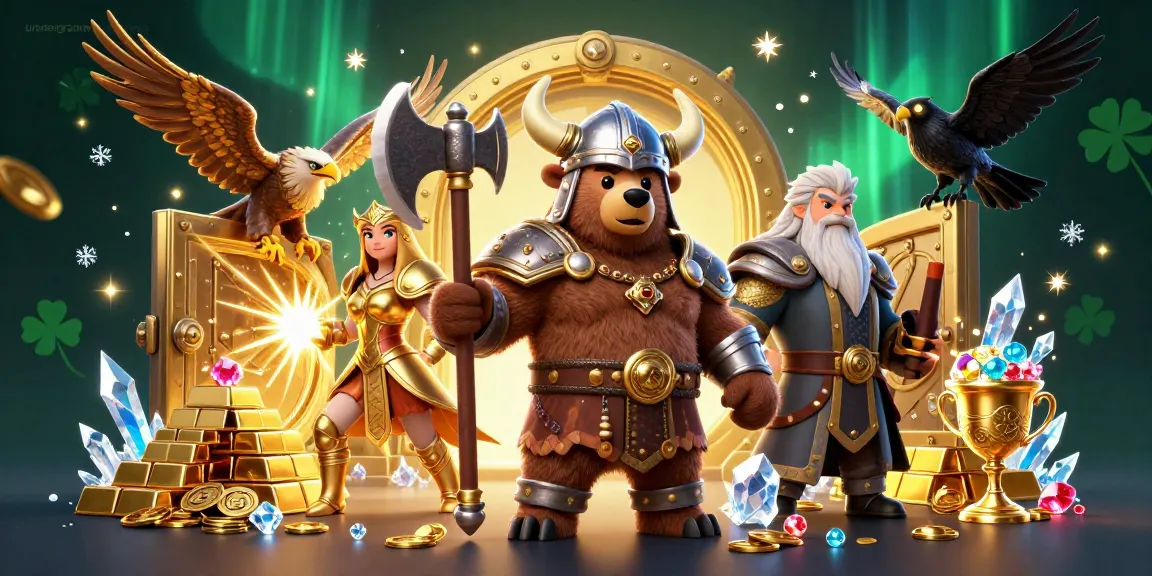 Experience thrilling wins with undergrowthgames in this vibrant casino adventure illustration.